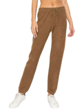 Lounge comfy and cozy pants with elastic drawstring pants with elastic at ankles- H. Brown
