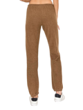 Lounge comfy and cozy pants with elastic drawstring pants with elastic at ankles- H. Brown