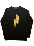 Our patches are now available on our classic crew neck cashmere sweater *available in Black, H. Grey, H. Orchid, Fuchsia, H. Lagoon, Terra cotta and Navy