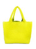 Braided tote with detachable mini bag inside *available in denim, brown, citrus, navy, taupe, pink, red, black, orange and kelly green!