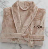 Monogram Unisex Robe in plush or waffle