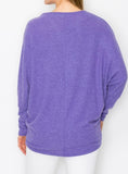 Our softest knit v-neck in comfy brushed Jersey- H. Purple