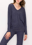 Lounge comfy and cozy black knit pants with elastic drawstring pants with elastic at ankles