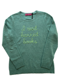 Our classic crew cashmere sweater *available in Black, H. Grey, H. Orchid, Fuchsia, H. Lagoon, Terracotta, Lt. blue, Citrine & Navy Personalize with any phrase-I read banned books, 1973, the future is female, feminist or whatever you come up with!