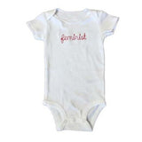 Baby The future is female embroidered Onesie