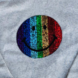 Smiley face sequins  organic unisex sweatshirt