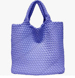 Braided tote with detachable mini bag inside *available in denim, brown, citrus, navy, taupe, pink, red, black, orange and kelly green!