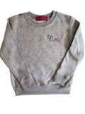 Youth size Pullover sweatshirt with personalized with embroidered monogram or Name