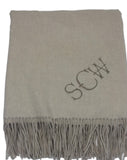 Classic cashmere blend blanket * can be monogrammed