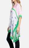 Open shawl with sleeves *matching bucket hat sold separately