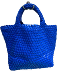 Braided tote with detachable mini bag inside *available in denim, brown, citrus, navy, taupe, pink, red, black, orange and kelly green!