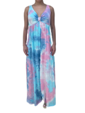 V neck maxi dress  in our squid ink  tie dye Jersey