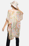 Open shawl with sleeves *matching bucket hat sold separately