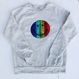 Smiley face sequins  organic unisex sweatshirt
