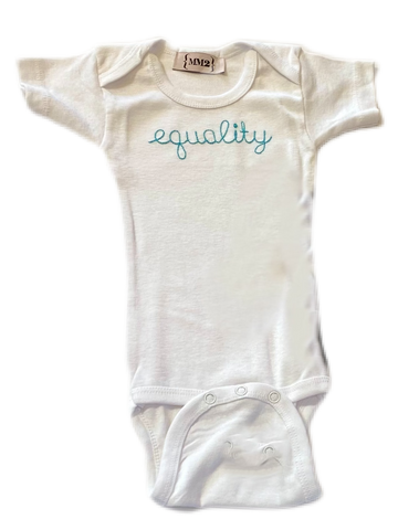 Baby equality embroidered Onesie