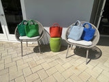 Braided tote with detachable mini bag inside *available in denim, brown, citrus, navy, taupe, pink, red, black, orange and kelly green!