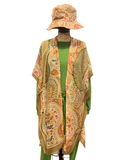 Open shawl with sleeves *matching bucket hat sold separately