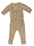 Baby layette set camel