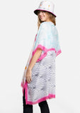 Open shawl with sleeves *matching bucket hat sold separately