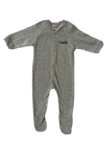 Baby snap front onsie , Embroidered with name or monogram *black, white and H. grey available