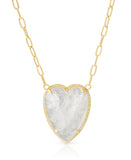 14K yellow gold turquoise heart necklace with diamonds