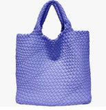 Braided tote with detachable mini bag inside *available in denim, brown, citrus, navy, taupe, pink, red, black, orange and kelly green!