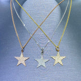 Our beautiful diamond star pendant on an adjustable 14k 14-16” chain will be your best gift of the season!