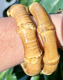 Bamboo bangle bracelets- set of 2