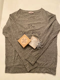 I’m speaking embroidered h. grey  raglan t-shirt
