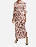 Snake print in our Luxurious Soft Brushed Luxe Jersey Belted Pope Collar Shirt Dress