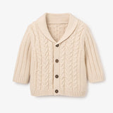 Rainy Day Horseshoe Cable knit baby cardigan  * monogramming available