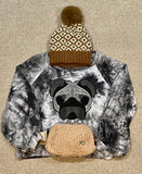 Winter Knit Hat with faux fur Pom Pom  * grey, black, congac available