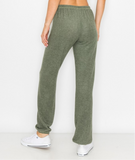 Lounge comfy and cozy pants with elastic drawstring pants with elastic at ankles- H. Navy