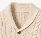 Rainy Day Horseshoe Cable knit baby cardigan  * monogramming available