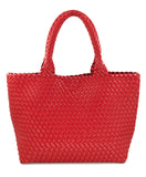 Braided tote with detachable mini bag inside