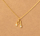 Bubble letter pendant necklace
