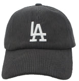 CORDUROY LA EMBROIDERED BALL CAP *available in charcoal, olive, cognac and black