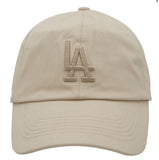 COTTON LA EMBROIDERED BALL CAP *available in navy, cognac, kelly green, red, pink, hot pink, lime, khaki, taupe