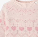 Love Fairisle Sweater, Footed Pant + Hat Set 3pc