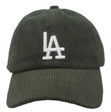 CORDUROY LA EMBROIDERED BALL CAP *available in charcoal, olive, cognac and black