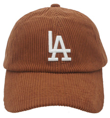CORDUROY LA EMBROIDERED BALL CAP *available in charcoal, olive, cognac and black