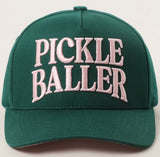 COTTON PICKLEBALL EMBROIDERED BALL CAP *available in white/pink, natural/green and pink/green