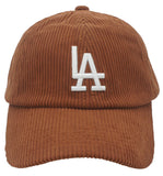 CORDUROY LA EMBROIDERED BALL CAP *available in charcoal, olive, cognac and black