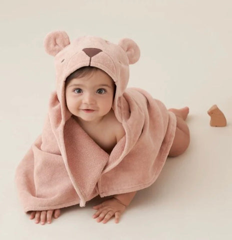 Bear hooded bath wrap