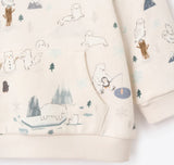 Organic Artic Print Fleece Hoodie and Jogger Pants 9-12 months