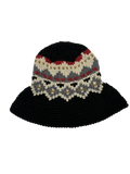 Striped Fair Isle Crochet Knit Bucket Hat