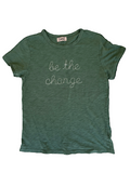 Pink The Future is Female Embroidered Cotton Garment Dyed Slub Tee