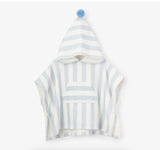 Pink Stripe Hooded Terry Poncho