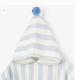 Pink Stripe Hooded Terry Poncho
