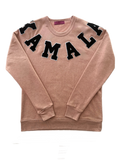 KAMALA varsity letter  organic sweatshirt *available in blush and charcoal